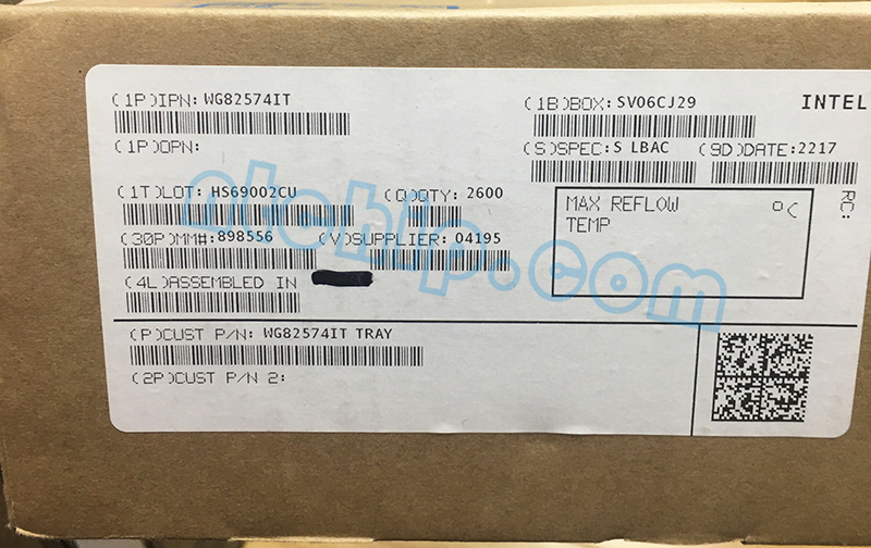 WG82574IT Label and Package